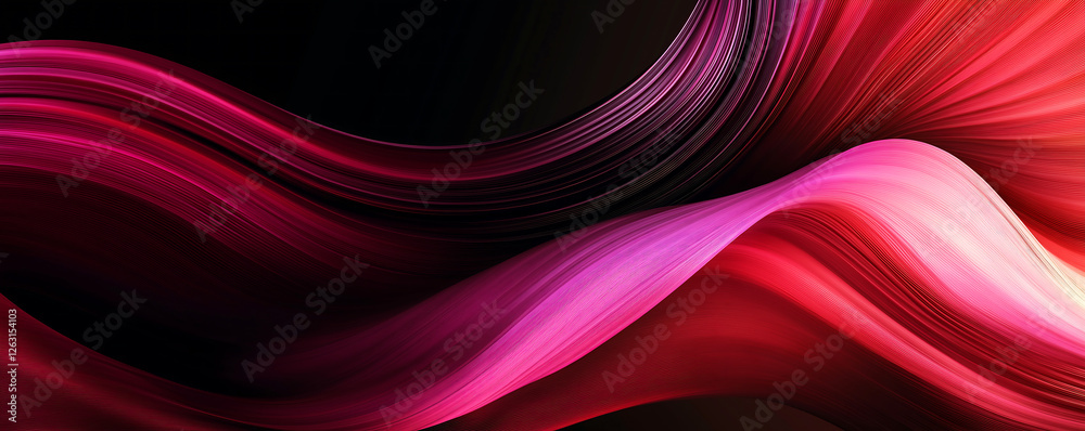 Fototapeta premium Elegant Red and Gold Abstract Wave Background with Sparkling Light Effects for Luxury & Festive Designs, Luxury marketing materials & advertisements, Event invitations & celebration themes