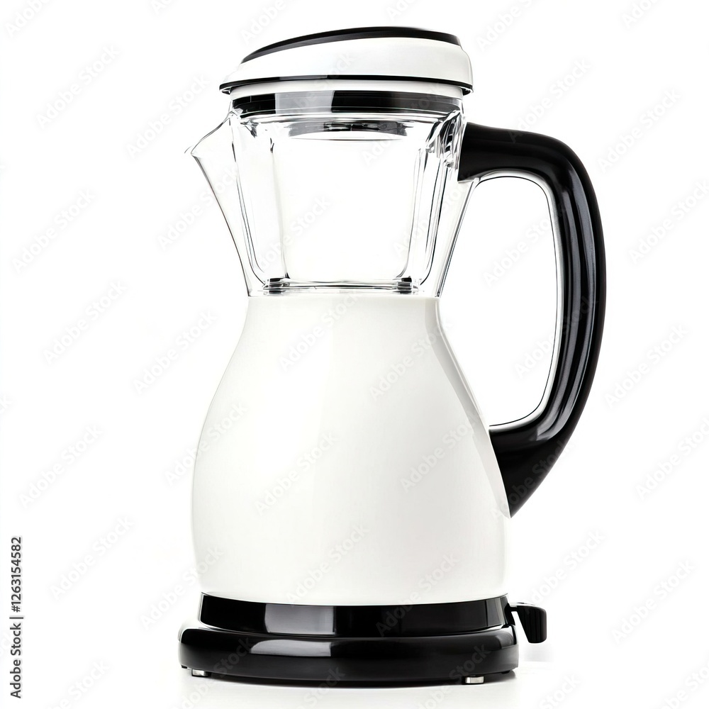 Modern White and Black Kitchen Blender for Baking and Cooking, Bakery equipment and tools concept. Modern White and Black Kitchen Blender for Baking and Cooking, Bakery equipment and tools concept.
