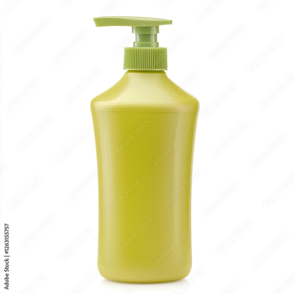 Green Pump Bottle for Liquid Soap or Lotion in Isolated Background, Bathroom Accessories Concept. Green Pump Bottle for Liquid Soap or Lotion in Isolated Background, Bathroom Accessories Concept.