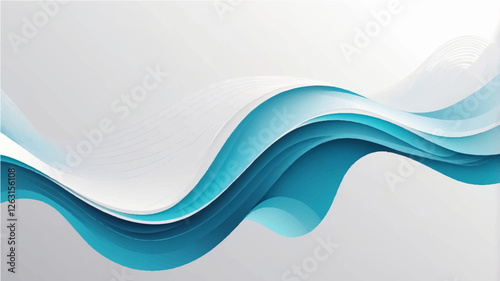 Abstract modern flowing stylish wave in white background. vector illustration