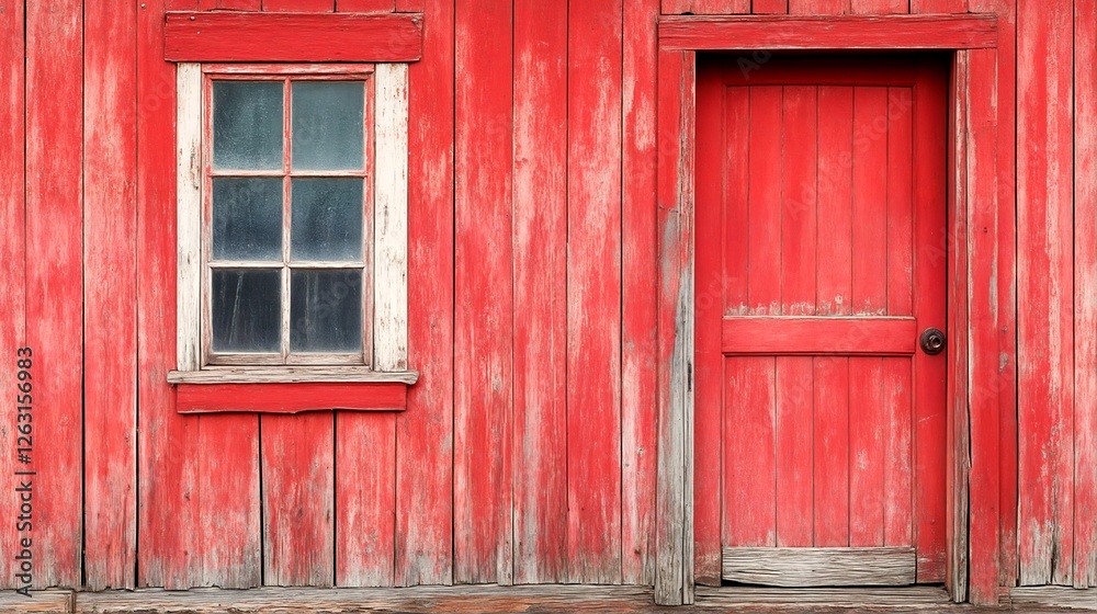an old red barn with peeling paint and worn wooden planks. an old red barn with peeling paint and worn wooden planks.