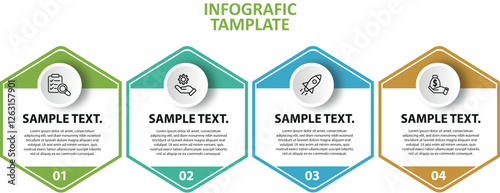 Minimalist Business Report Infographic template with Graphs, Charts, and Key Performance Indicators (KPIs)