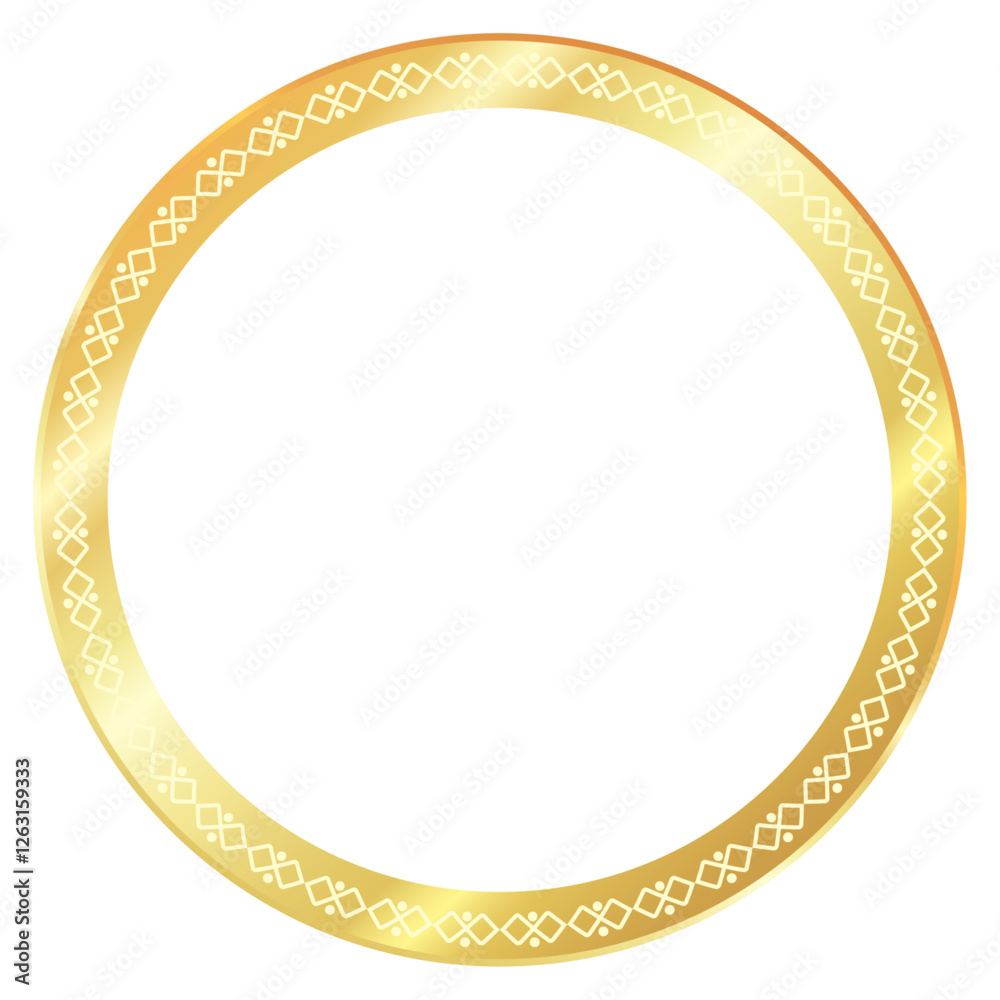 Round Golden Frame, Border, Transparent, Elegant Circle, Vector Round Golden Frame, Border, Transparent, Elegant Circle, Vector
