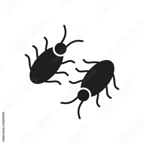 Cockroach icon vector stock illustration