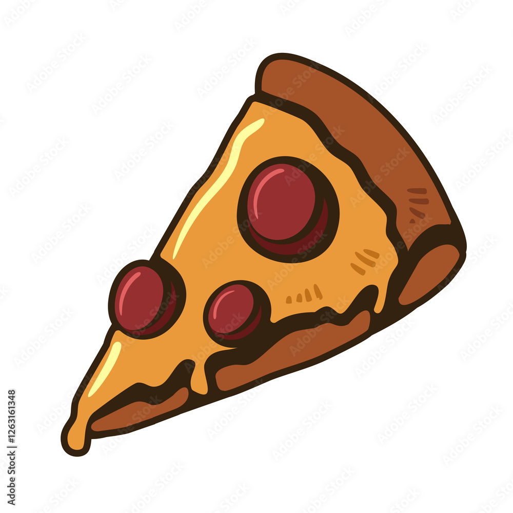 beautiful illustration of a pizza isolate on white background beautiful illustration of a pizza isolate on white background