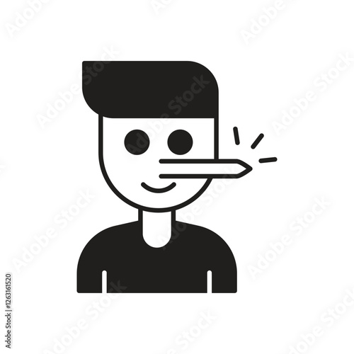Liar icon vector stock illustration