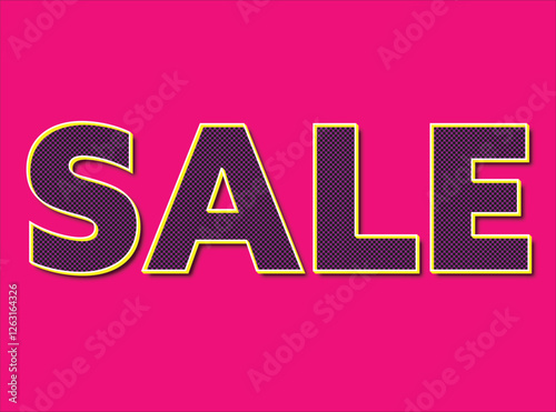 Vibrant pink background featuring bold, textured SALE lettering