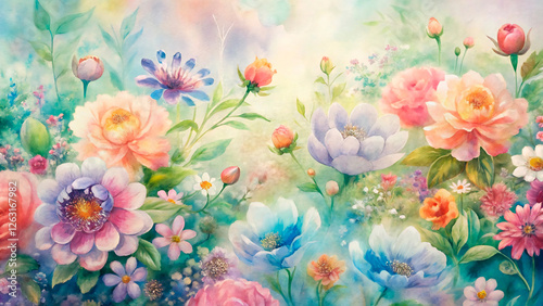 colorful spring flowers