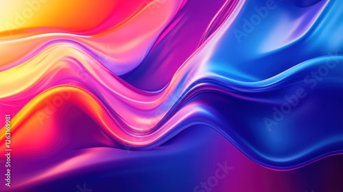 Wallpaper Mural Vibrant Abstract Waves: A Symphony of Color and Light Torontodigital.ca