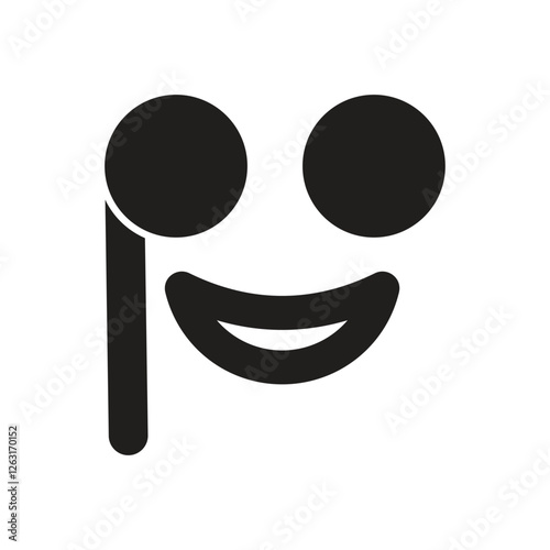Funny props icon vector stock illustration