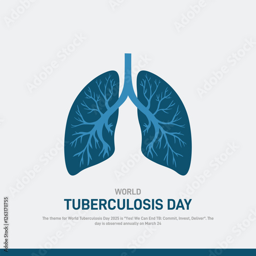 world tuberculosis day. world tuberculosis day creative banner, poster, social media post, postcard, background, backdrop, greetings card, web banner, cover design etc.