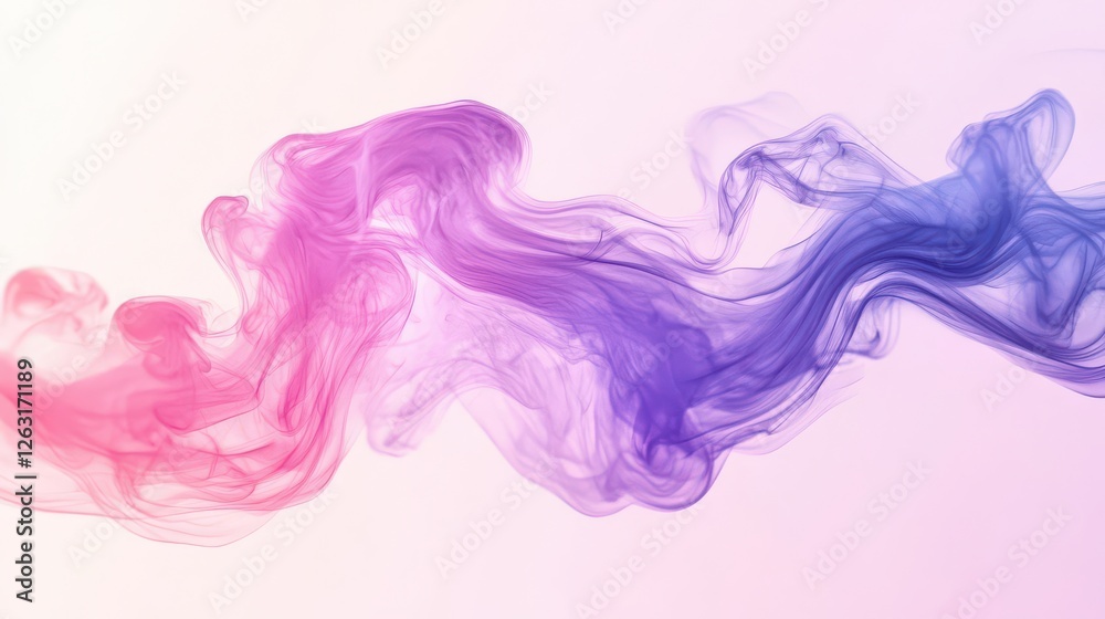 Abstract Colorful Smoke Waves in Soft Pastel Shades Abstract Colorful Smoke Waves in Soft Pastel Shades