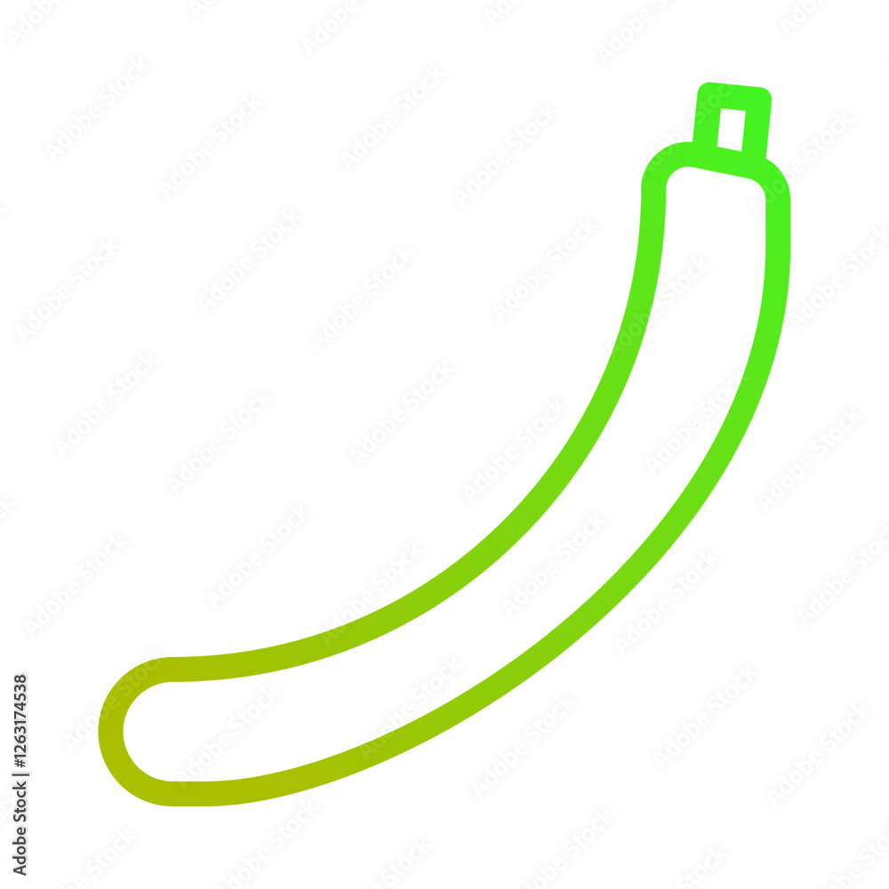 Gradient Banana Outline Graphic Illustration Gradient Banana Outline Graphic Illustration