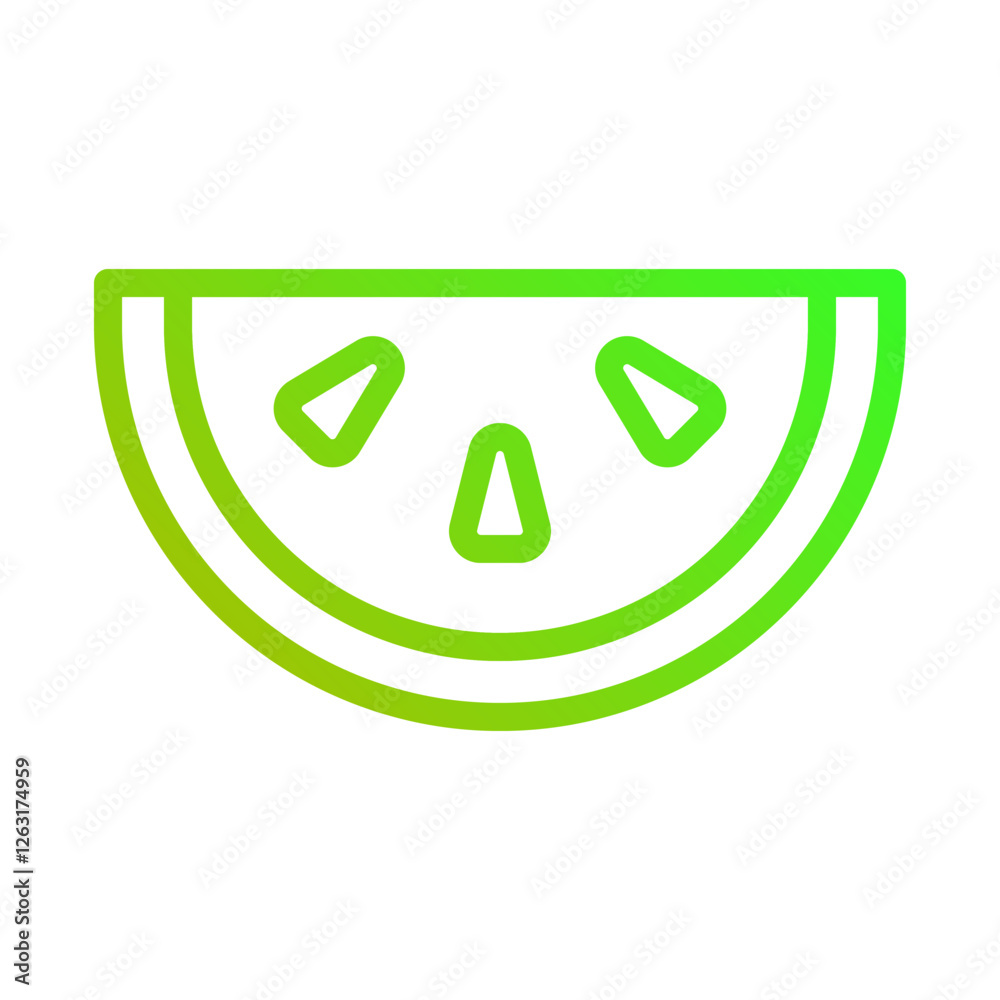 Gradient Lime Slice Graphic Icon Illustration Gradient Lime Slice Graphic Icon Illustration