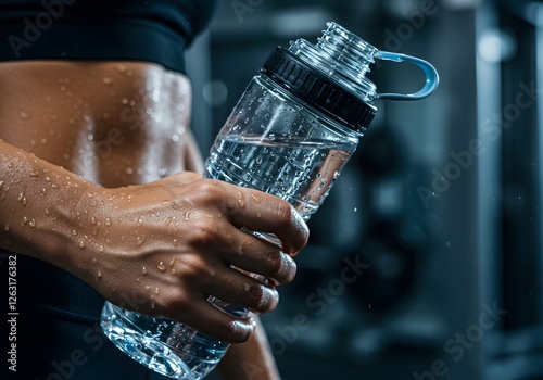 Woman Holding Water Bottle After Workout