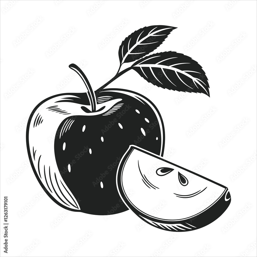 Obraz premium vector illustration of an apple