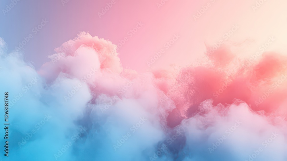 Fototapeta premium Soft Pink and Blue Cloudy Background for Design