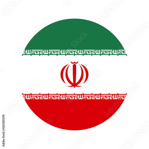 Round Iran flag icon