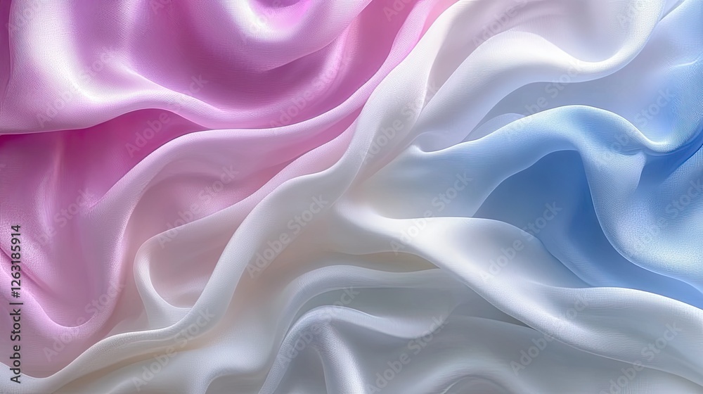 Fototapeta premium Soft pastel fabric draped in gentle waves