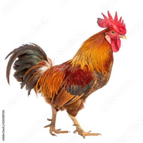 Rooster isolated on transparent background