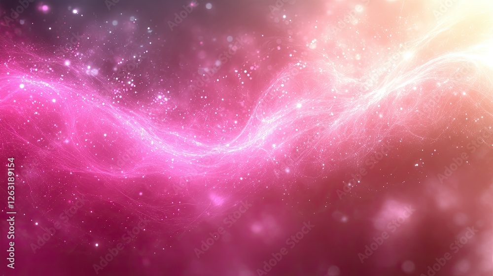 Fototapeta premium Pink and White Cosmic Nebula Dust Swirls