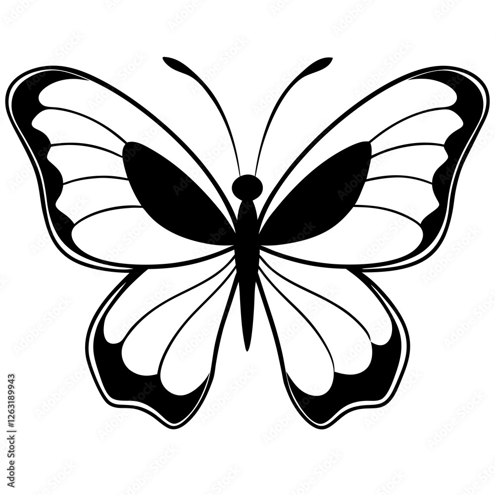 Butterfly silhouette vector illustration Butterfly silhouette vector illustration