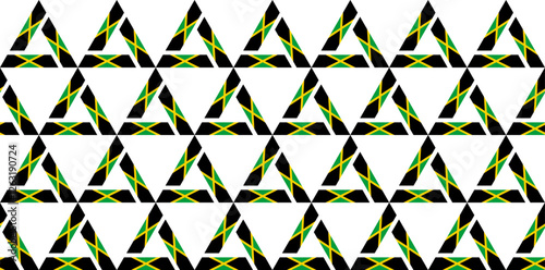 jamaica flag triangle pattern. vector illustration