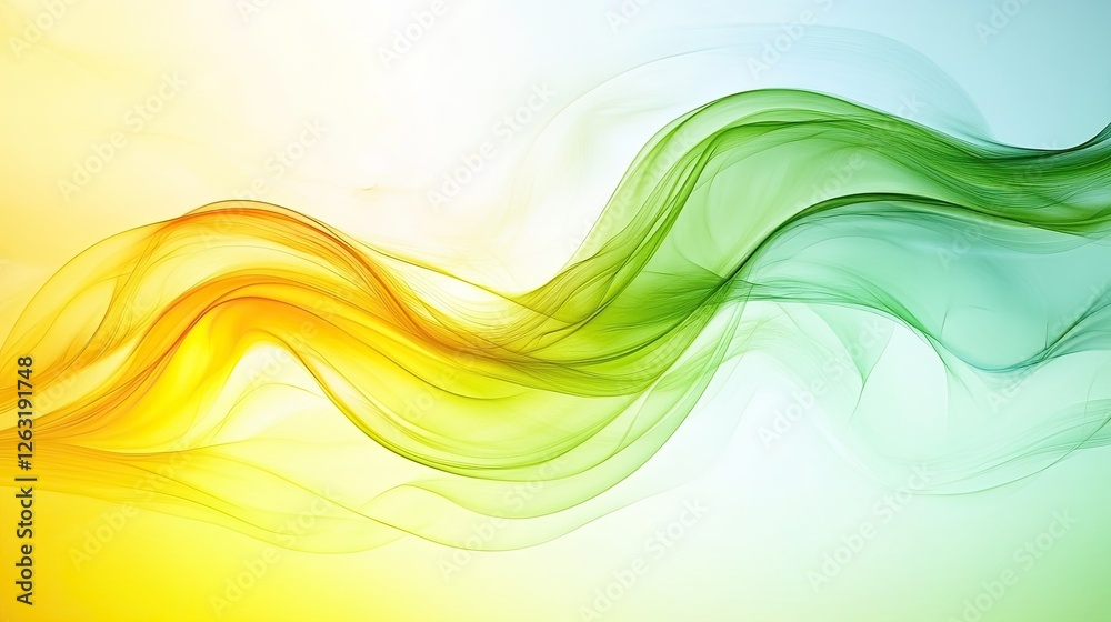 Abstract Green and Yellow Wave Abstract Abstract Green and Yellow Wave Abstract