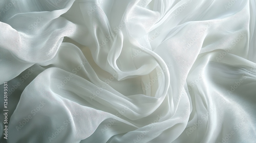 Obraz premium Soft fabric texture with seamless white folds