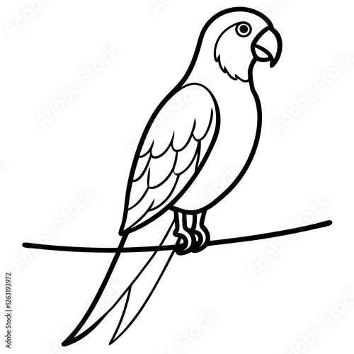 Parrot sitting on a wire