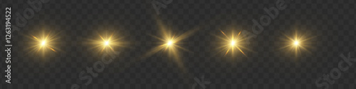 Flash, realistic highlights, glowing effects, camera light, sunlight reflection, stars, isolated highlights, sparkling highlights. Isolated on transparent background, png. Celestial, space