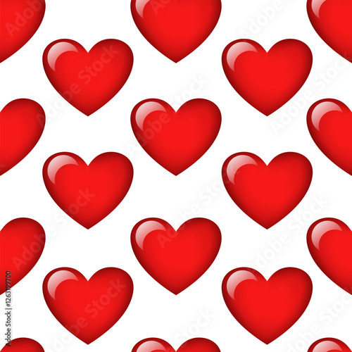 Heart seamless pattern. Vector illustration for Valentine's Day