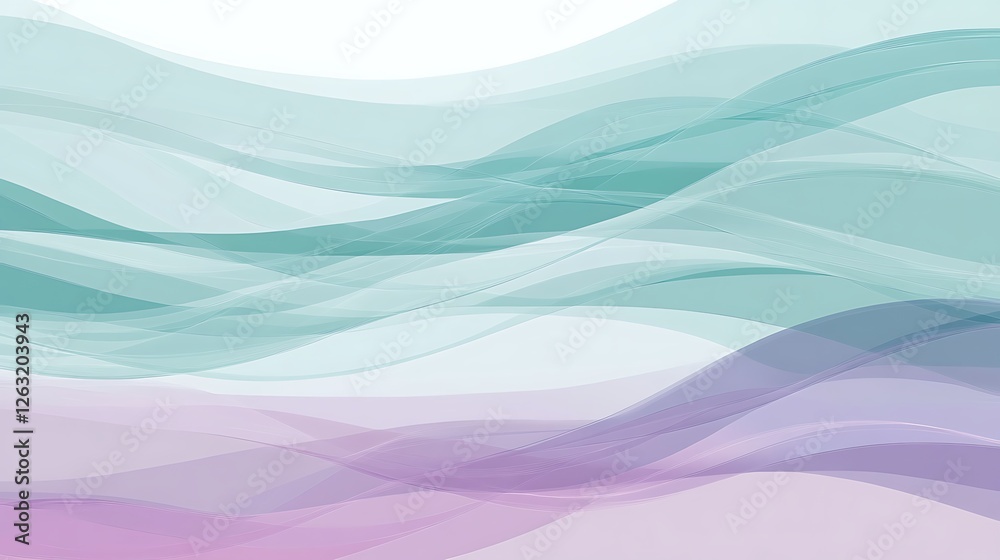 Fototapeta premium Abstract Pastel Waves Flowing Seamlessly Together