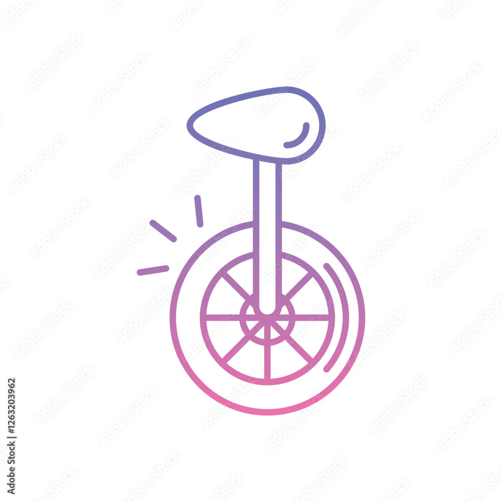 Unicycle icon vector stock illustration Unicycle icon vector stock illustration