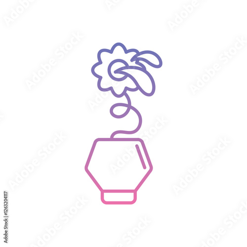 flower prank icon vector stock illustration