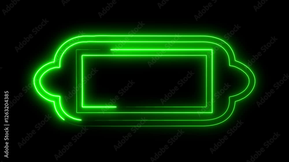 Decorative Ornamental Neon Frame Template Isolated on Black Background. Ramadan Kareem Concept Banner or Voucher Template Background. Islamic or traditional concept frame template. Ramadan Kareem. Decorative Ornamental Neon Frame Template Isolated on Black Background. Ramadan Kareem Concept Banner or Voucher Template Background. Islamic or traditional concept frame template. Ramadan Kareem.