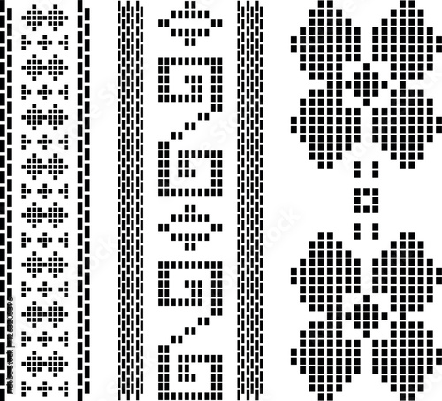 Diseños de textil de Oaxaca México vector