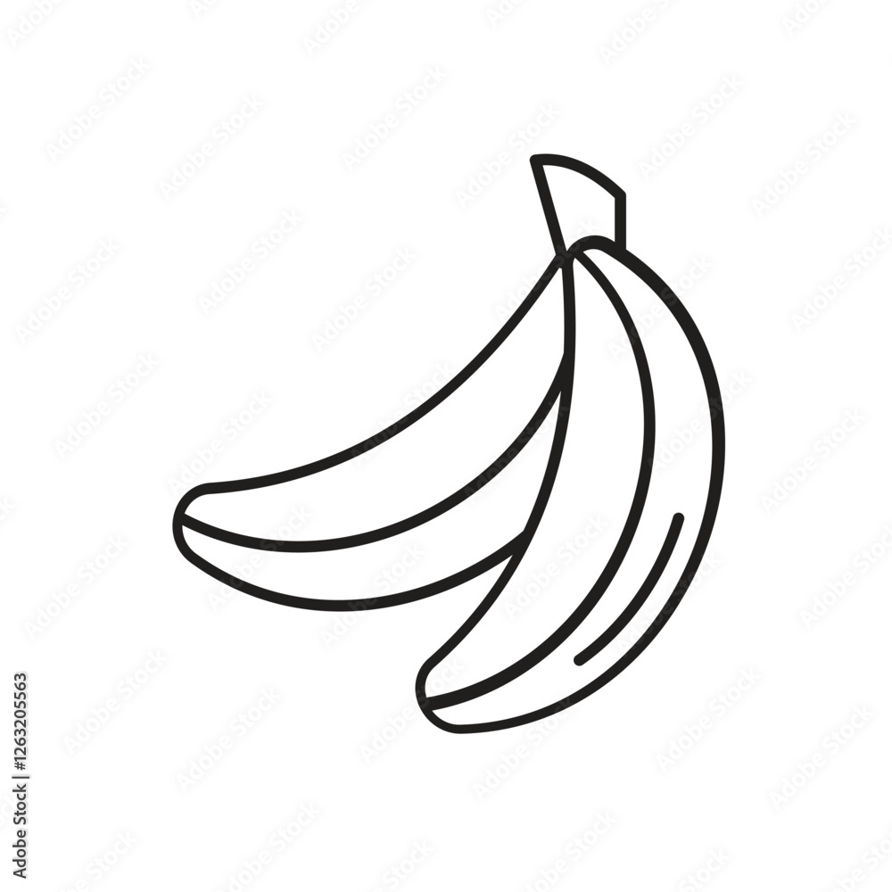 Banana icon vector stock illustration Banana icon vector stock illustration