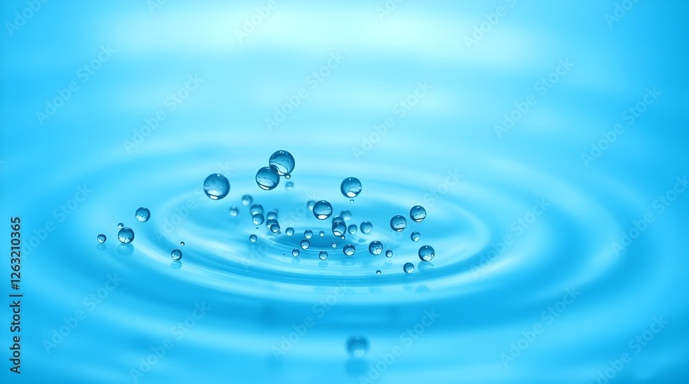 a close-up view of water with multiple water droplets a close-up view of water with multiple water droplets
