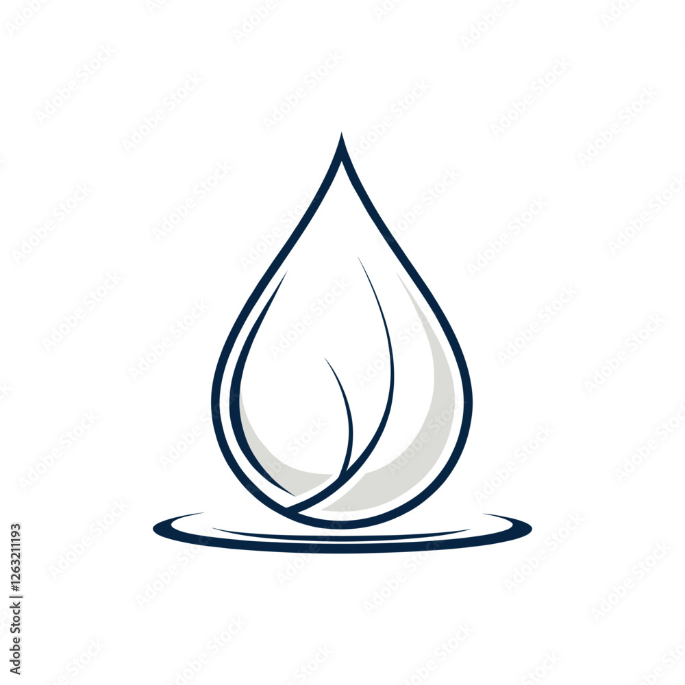 raindrop silhouette vector clip art logo