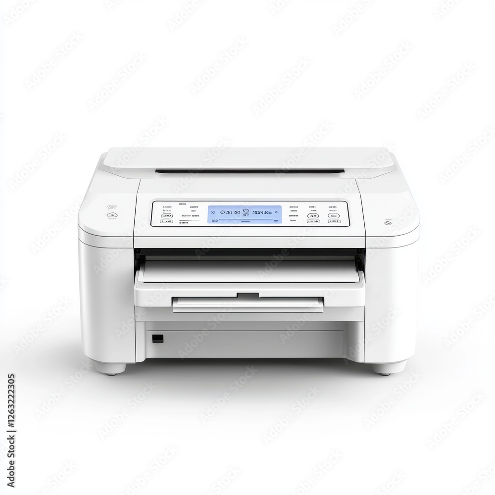 White All-in-One Office Printer with Scanner and Copier Ideal for Home and Business Use with LCD Screen White All-in-One Office Printer with Scanner and Copier Ideal for Home and Business Use with LCD Screen