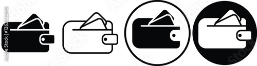 Wallet icon set vector eps10.