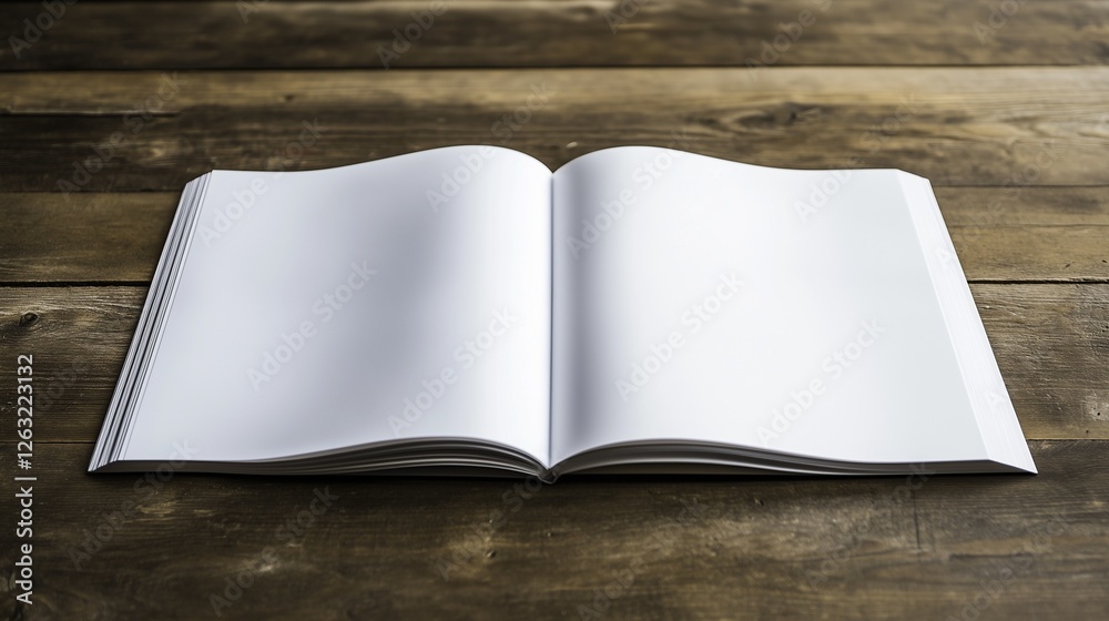 Fototapeta premium High-Resolution Mockup of an Open Magazine Spread