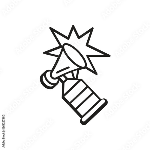 Horn prank icon vector stock illustration