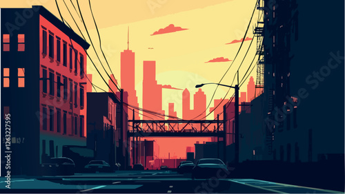 A Glowing New York City Evening.eps