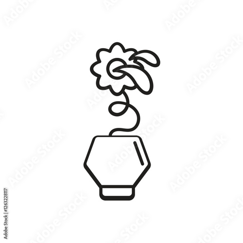 flower prank icon vector stock illustration