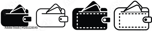 Wallet icon set vector eps10.