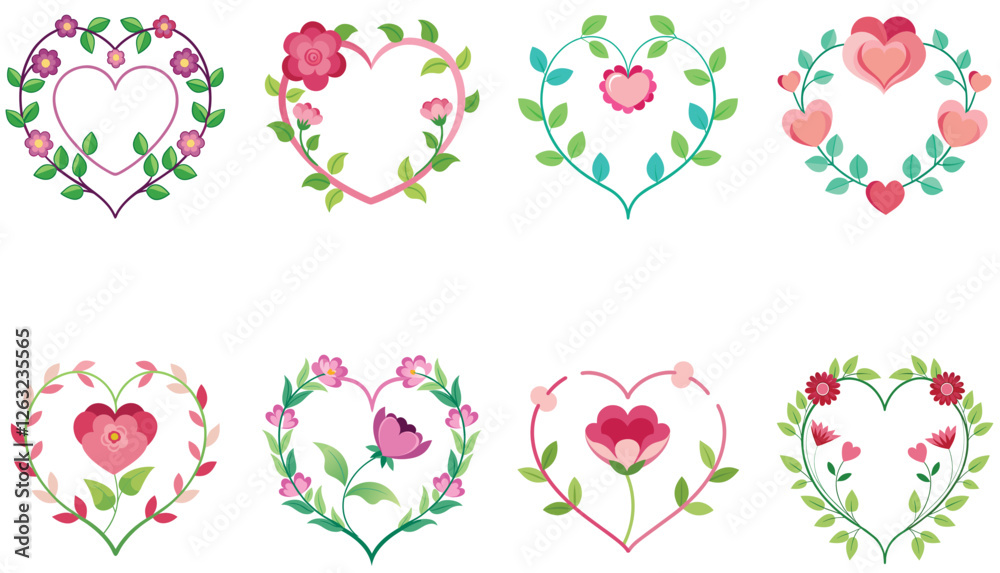 Fototapeta premium heart of flowers