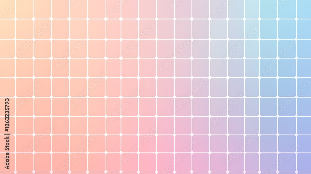 Fototapeta premium Pastel Grid Pattern Soft Color Gradient Background