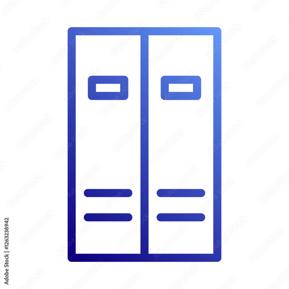 Gradient Blue File Cabinet Illustration Design Gradient Blue File Cabinet Illustration Design
